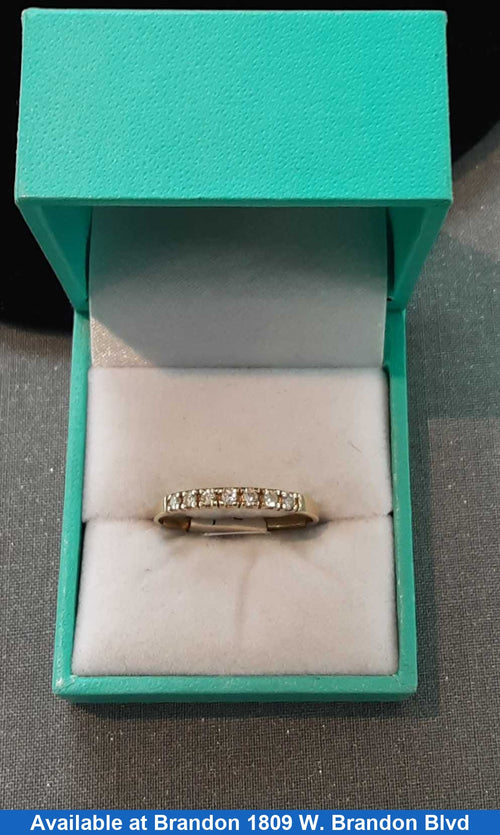 Women's Ring - Anniversary - Yellow Gold 10k (.417) 1.4 grams Size 10.5