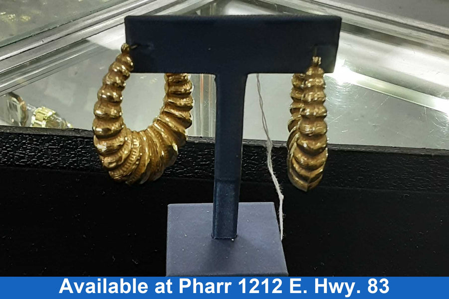 Shrimp Earrings - Yellow Gold 10k (.417) 10.6 grams