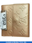 Louis Vuitton Mat Monogram Elise Beige / Tan Wallet