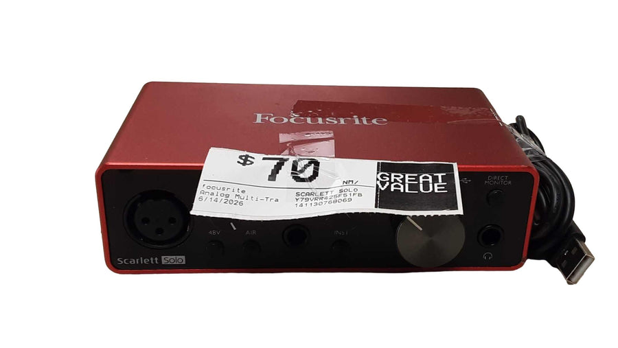 Focusrite Scarlett Solo Red Audio Recorder