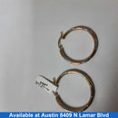 Bangle Earrings - Tricolor Gold 14k (.585) 3.4 grams