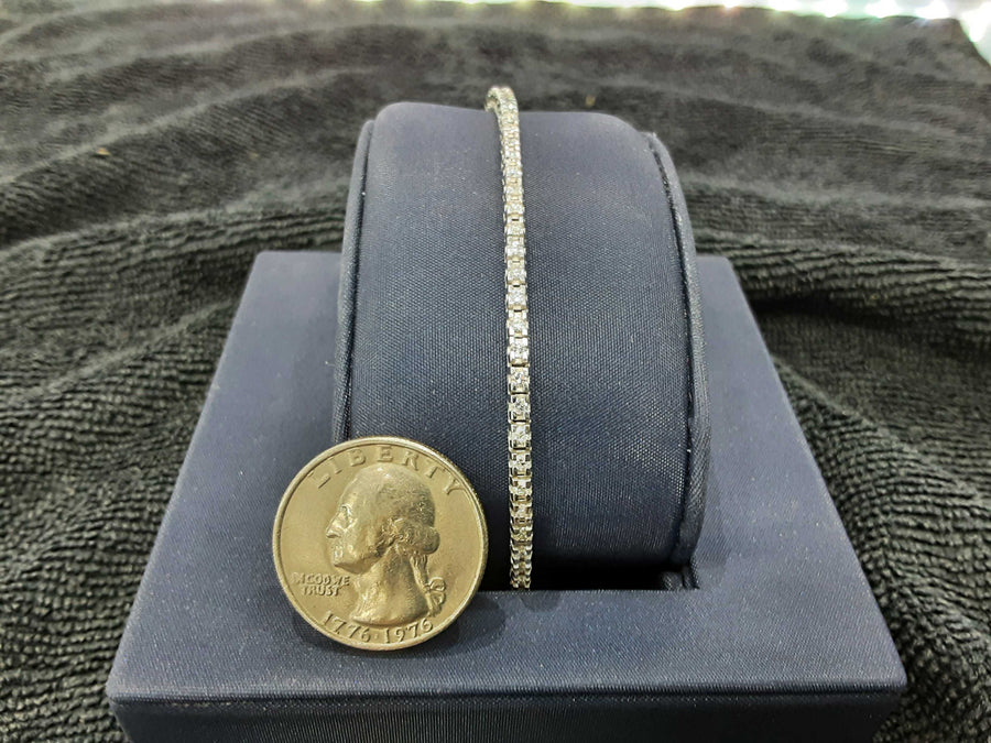 Tennis Bracelet - White Gold 14k (.585) 11.6 grams 8 inch