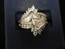 Ring - Engagement Set - White Gold 14k (.585) 8.4 grams Size 7.5