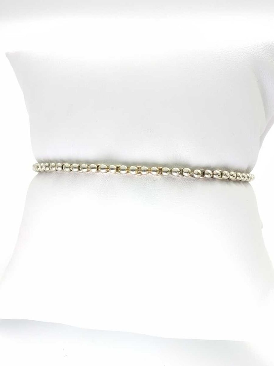 Bead Bracelet - White Gold 10k (.417) 7.2 grams 7 inch