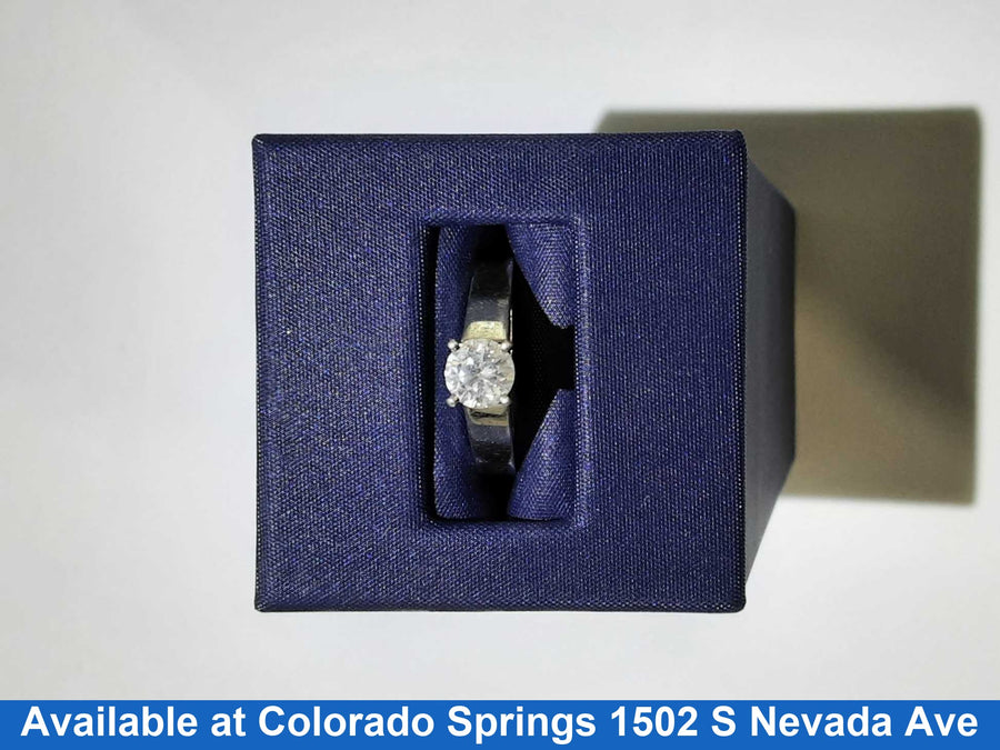 Women's Ring - Solitaire - White Gold 14k (.585) 4.2 grams Size 8