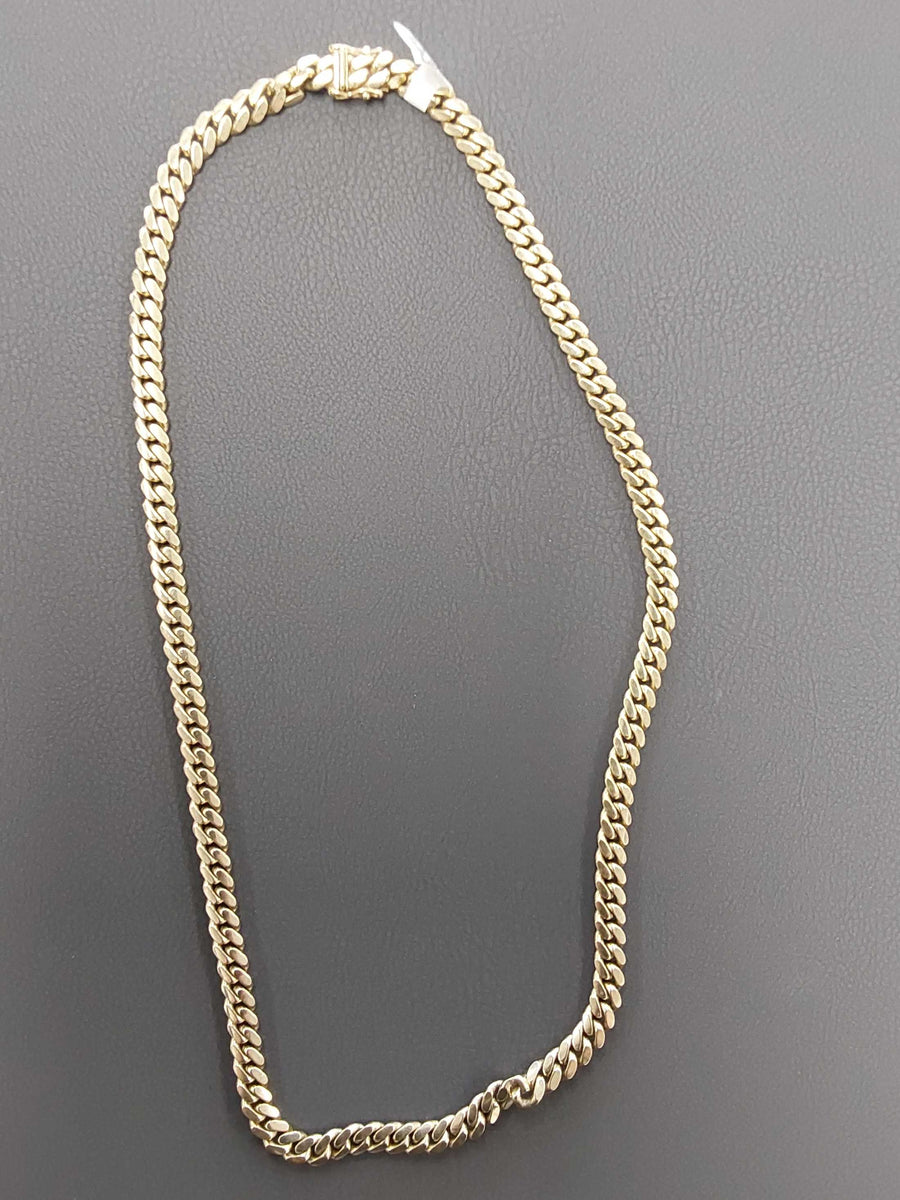 Cuban Link Chain - Yellow Gold 10k (.417) 75.3 grams 22 inch
