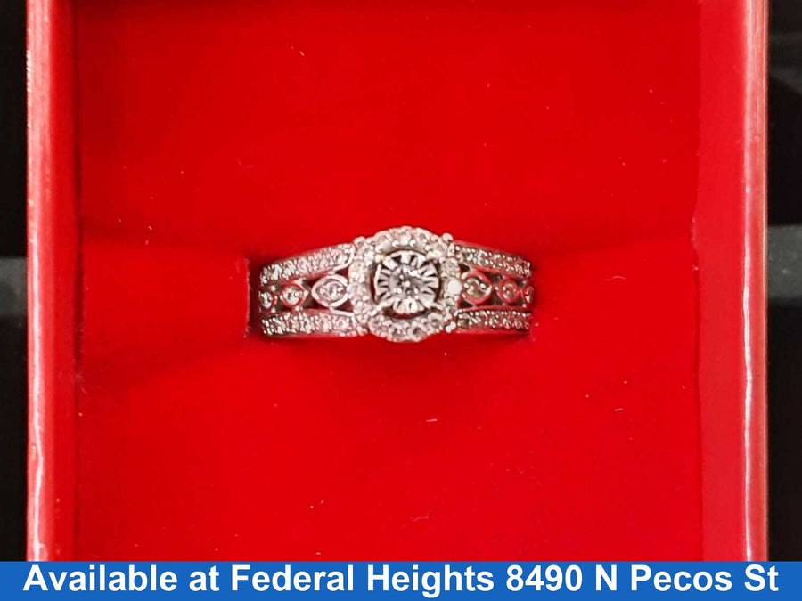 Women's Ring - White Gold 14k (.585) 4.1 grams Size 7