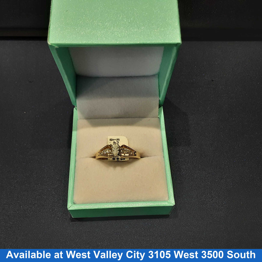 Ring - Engagement Set - Yellow Gold 14k (.585) 3.3 grams Size 20