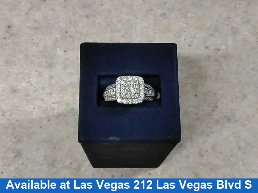 Women's Ring - Anniversary - White Gold 14k (.585) 6.1 grams Size 20