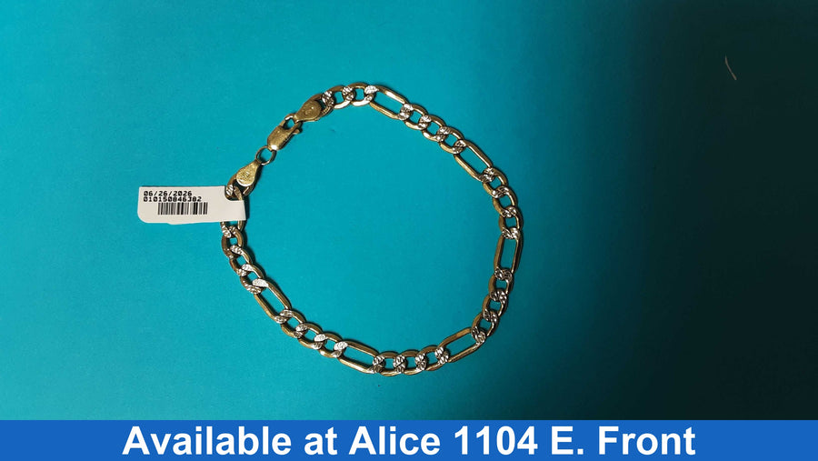Figaro Bracelet - Yellow Gold 10k (.417) 5.6 grams 6 inch
