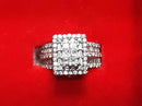 Ring - Wedding Set - White Gold 14k (.585) 6.9 grams Size 5.5