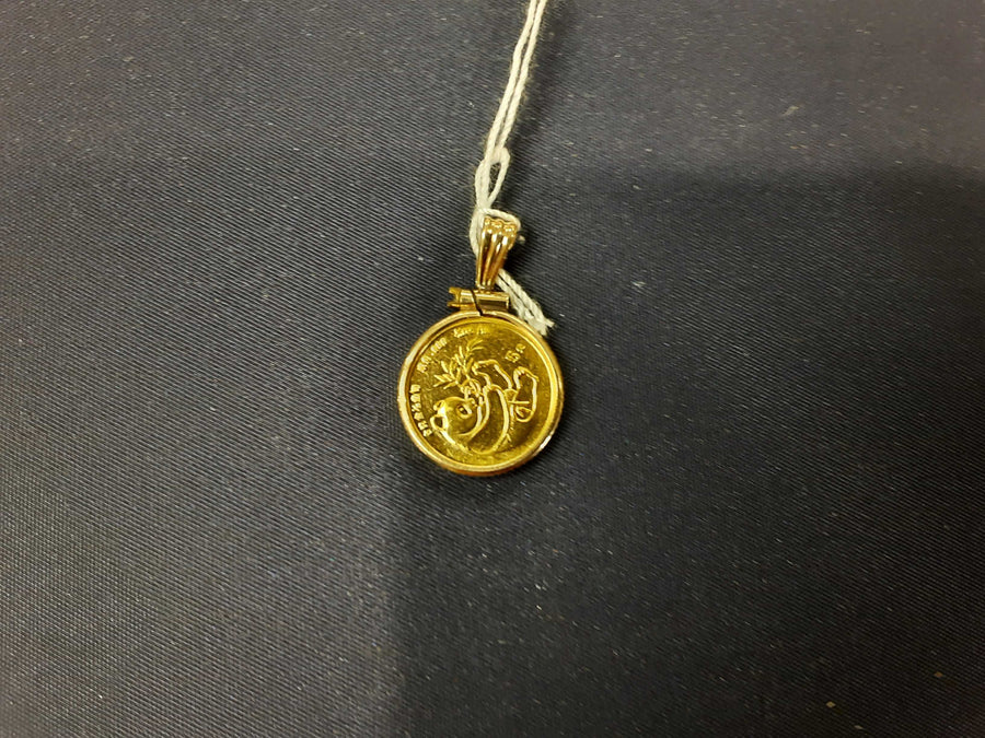 Coin Pendant - Yellow Gold 14k (.585) 2.3 grams