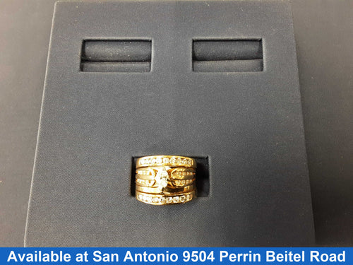 Ring - Wedding Set - Yellow Gold 10k (.417) 7.9 grams Size 6.5