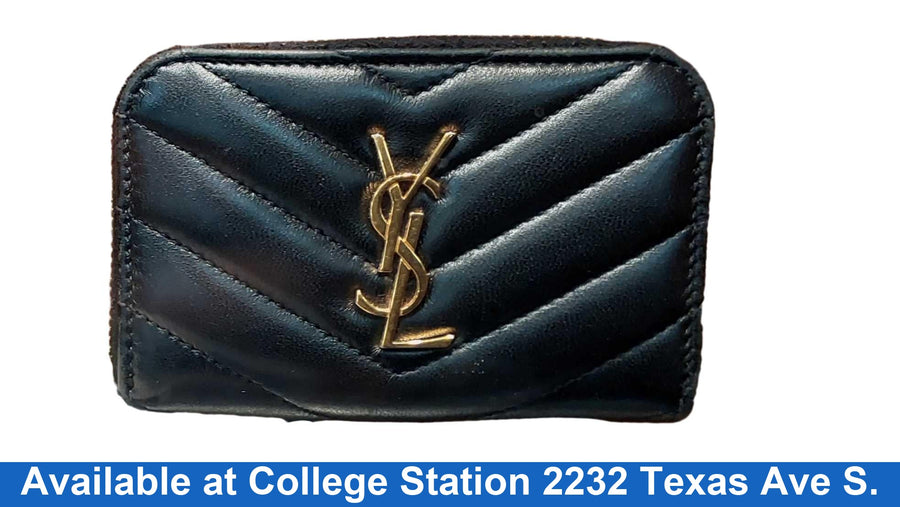 Saint Laurent Cassandre Matelasse Black Wallet