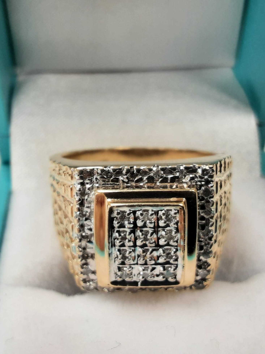 Men's Ring - Yellow Gold 10k (.417) 10.3 grams Size 10.5