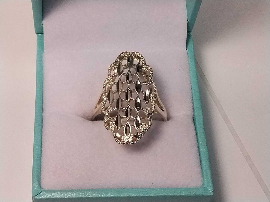Women's Ring - Yellow Gold 14k (.585) 4.1 grams Size 10