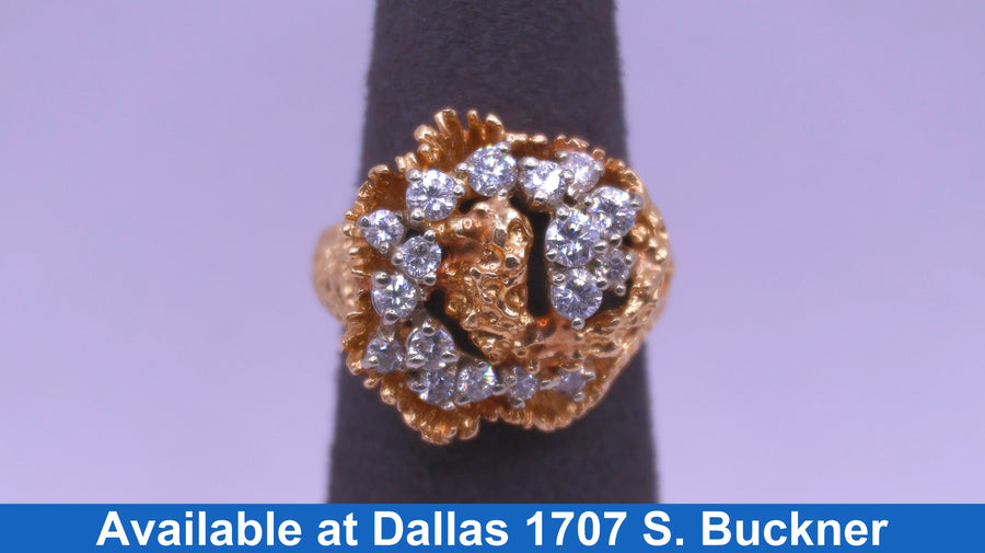 Women's Ring - Yellow Gold 14k (.585) 9 grams Size 7
