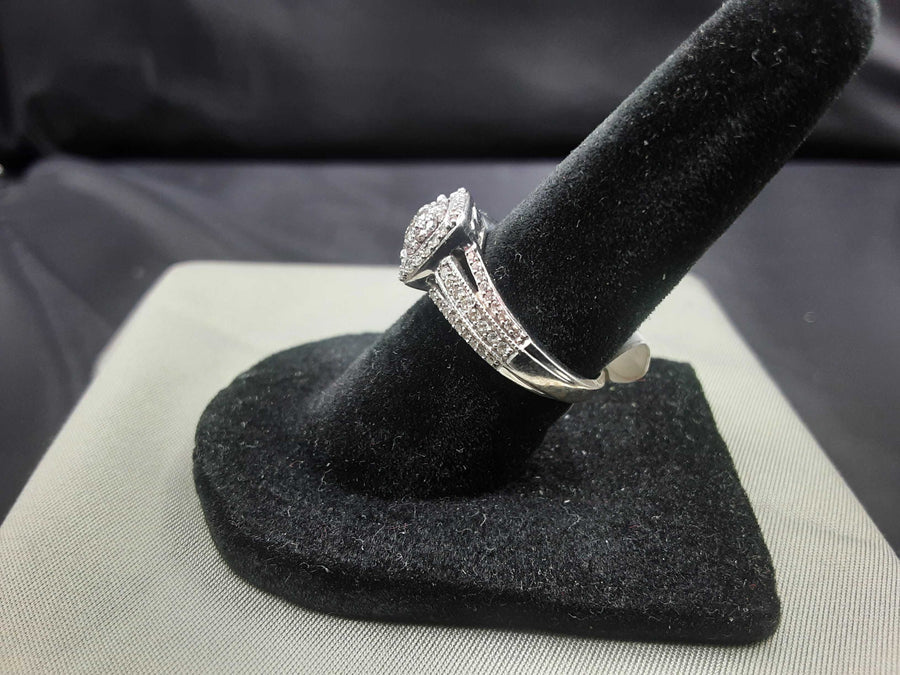 Ring - Engagement Set - White Gold 14k (.585) 3.6 grams Size 5.5