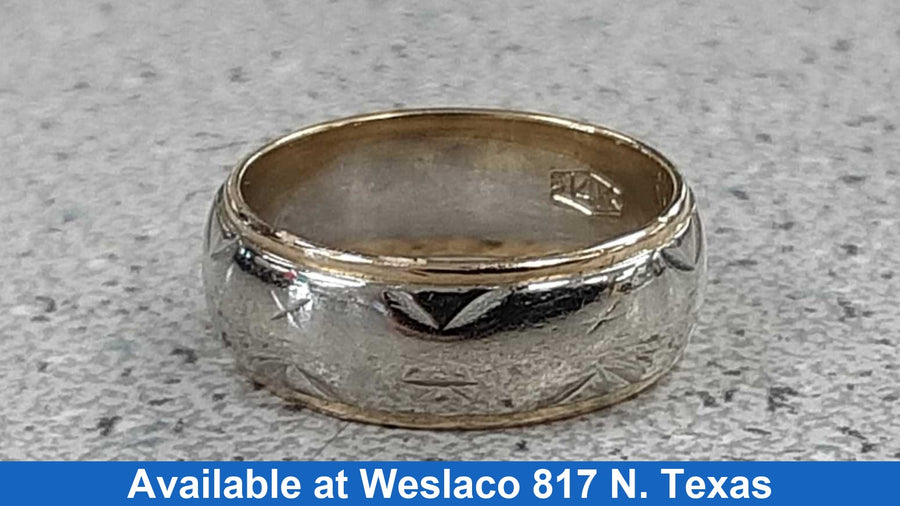 Ring - Wedding Band - Yellow Gold 14k (.585) 4.2 grams Size 4