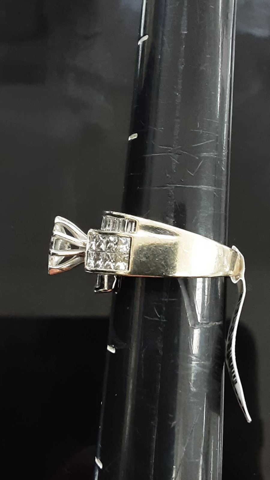 Ring - Engagement Set - White Gold 14k (.585) 8.3 grams Size 7.5