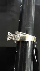 Ring - Engagement Set - White Gold 14k (.585) 8.3 grams Size 7.5