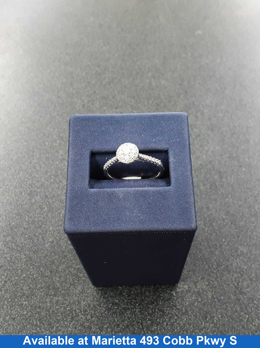 Ring - Engagement Set - White Gold 14k (.585) 2.6 grams Size 6.5