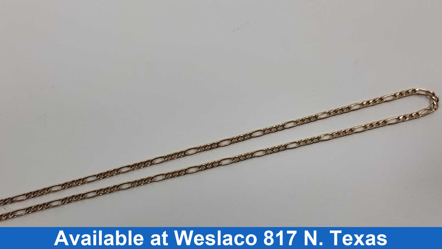 Figaro Chain - Yellow Gold 10k (.417) 3.9 grams 20 inch