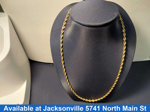 Rope Chain - Yellow Gold 14k (.585) 17.2 grams 20 inch