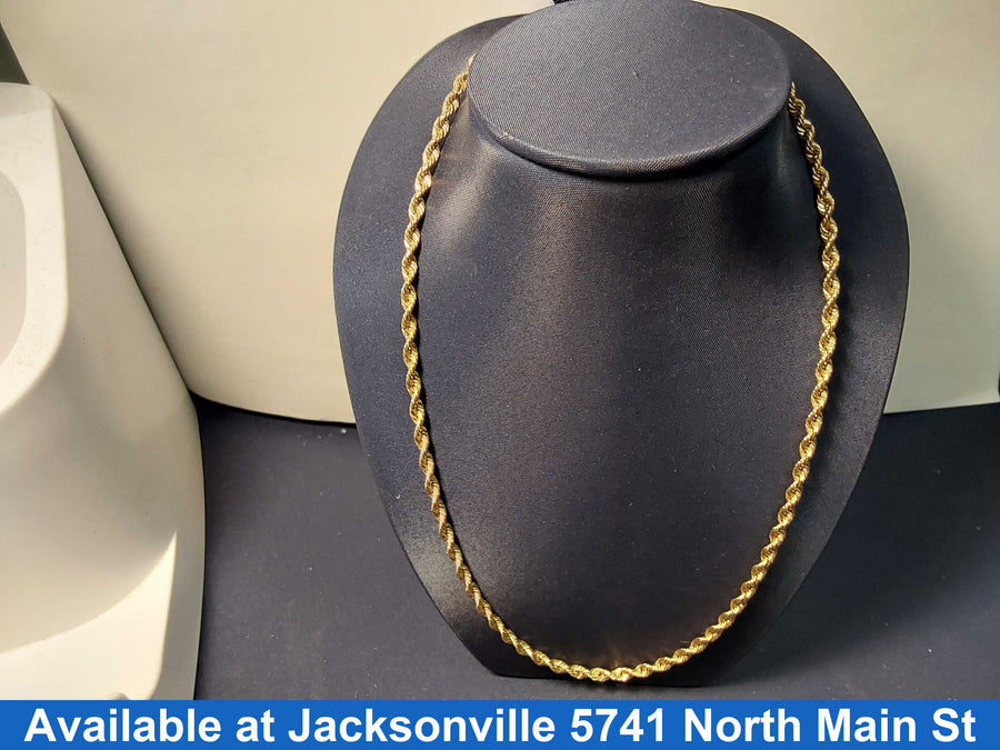 Rope Chain - Yellow Gold 14k (.585) 17.2 grams 20 inch