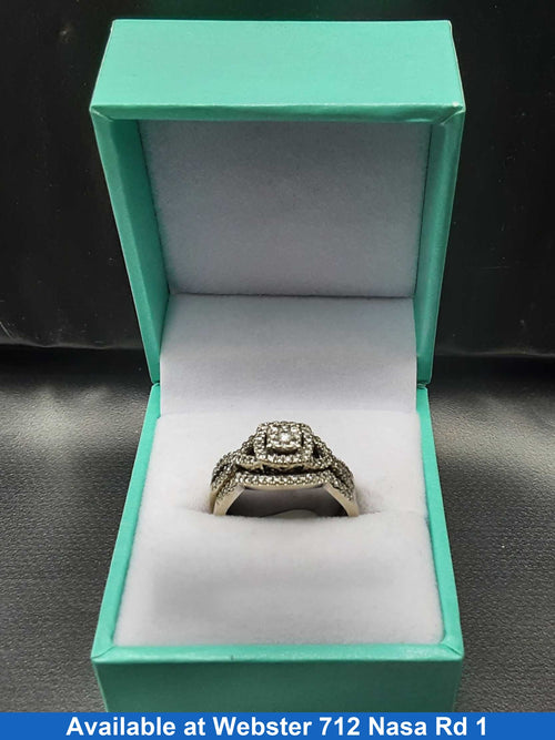 Ring - Engagement Set - White Gold 10k (.417) 4.8 grams Size 7