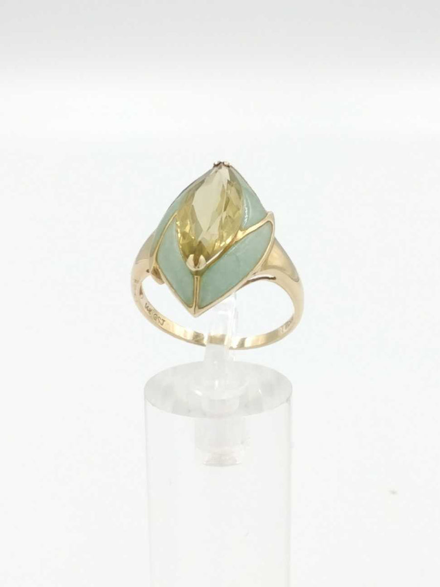 Women's Ring - Yellow Gold 14k (.585) 3.7 grams Size 10.5