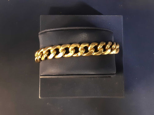 Cuban Link Bracelet - Yellow Gold 10k (.417) 25.2 grams 8 inch