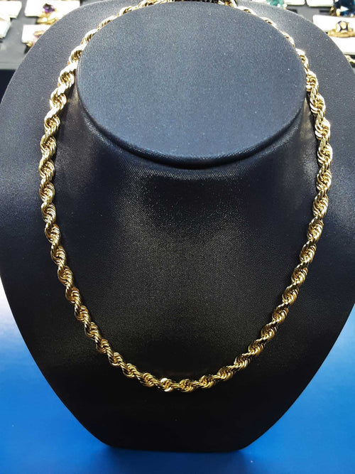 Rope Chain - Yellow Gold 14k (.585) 26.2 grams 16 inch