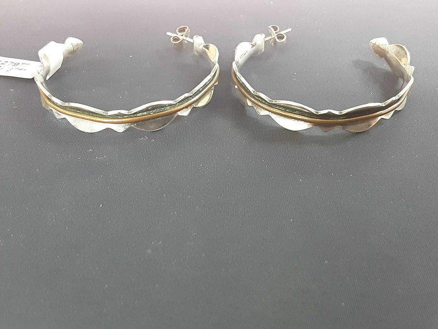 Hoop Earrings - Silver 12.2 grams