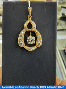 Diamond Pendant - Yellow Gold 14k (.585) 7.9 grams
