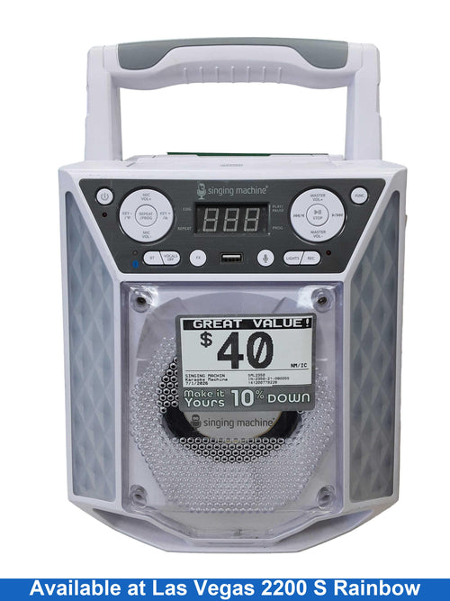 Singing Machine Sml2350 White Karaoke Machine