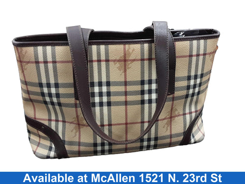 Burberry Haymarket Brown Purse / Handbag