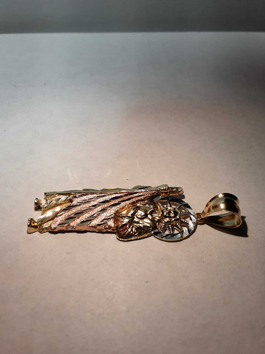Religious Pendant - Tricolor Gold 14k (.585) 6.6 grams