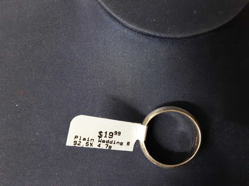 Ring - Wedding Band - Silver 4.7 grams Size 20