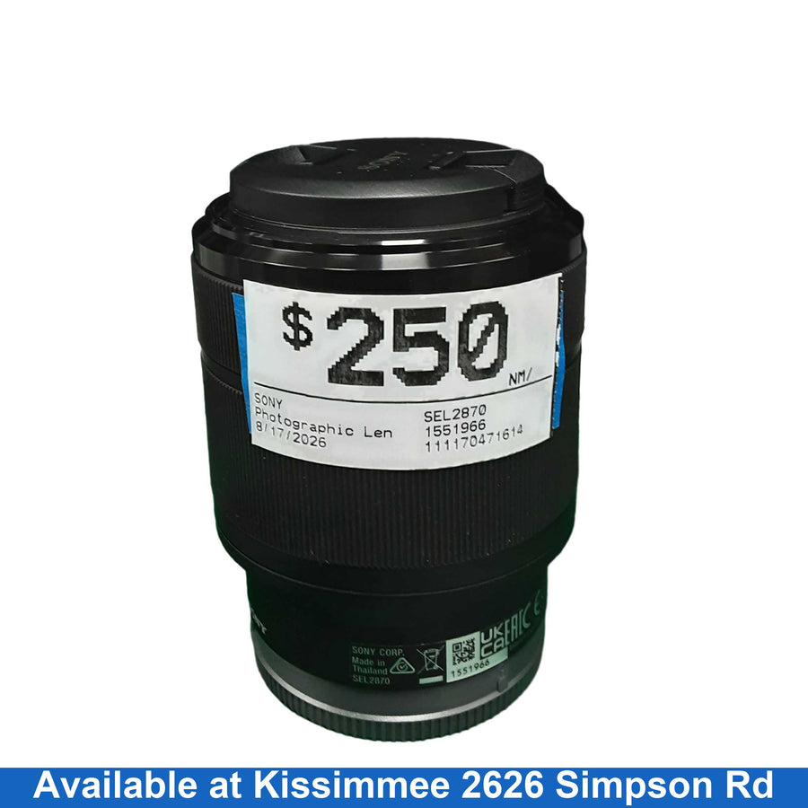 Sony Sel2870 Black Photographic Lens