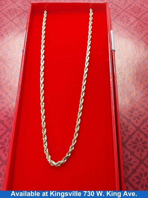 Rope Chain - Yellow Gold 10k (.417) 9.8 grams 20 inch