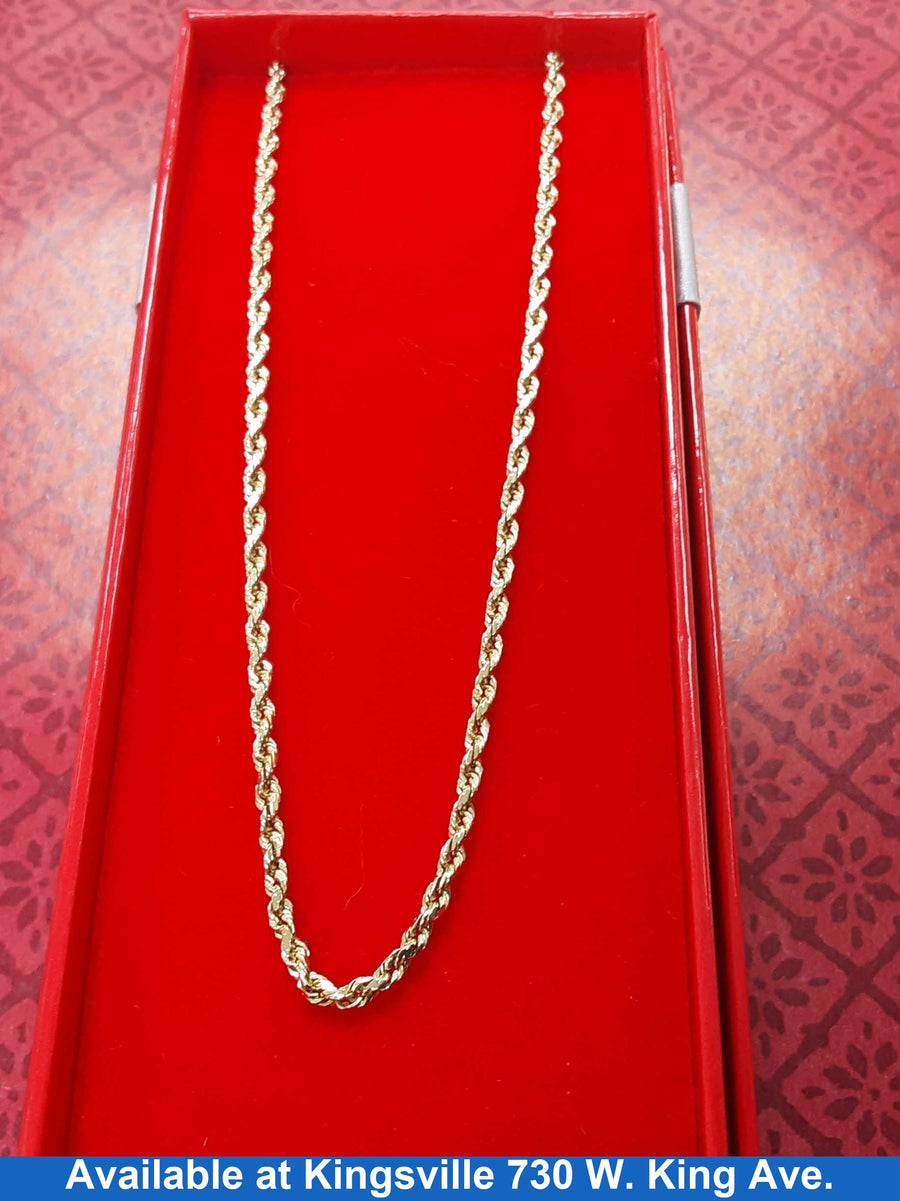 Rope Chain - Yellow Gold 10k (.417) 9.8 grams 20 inch