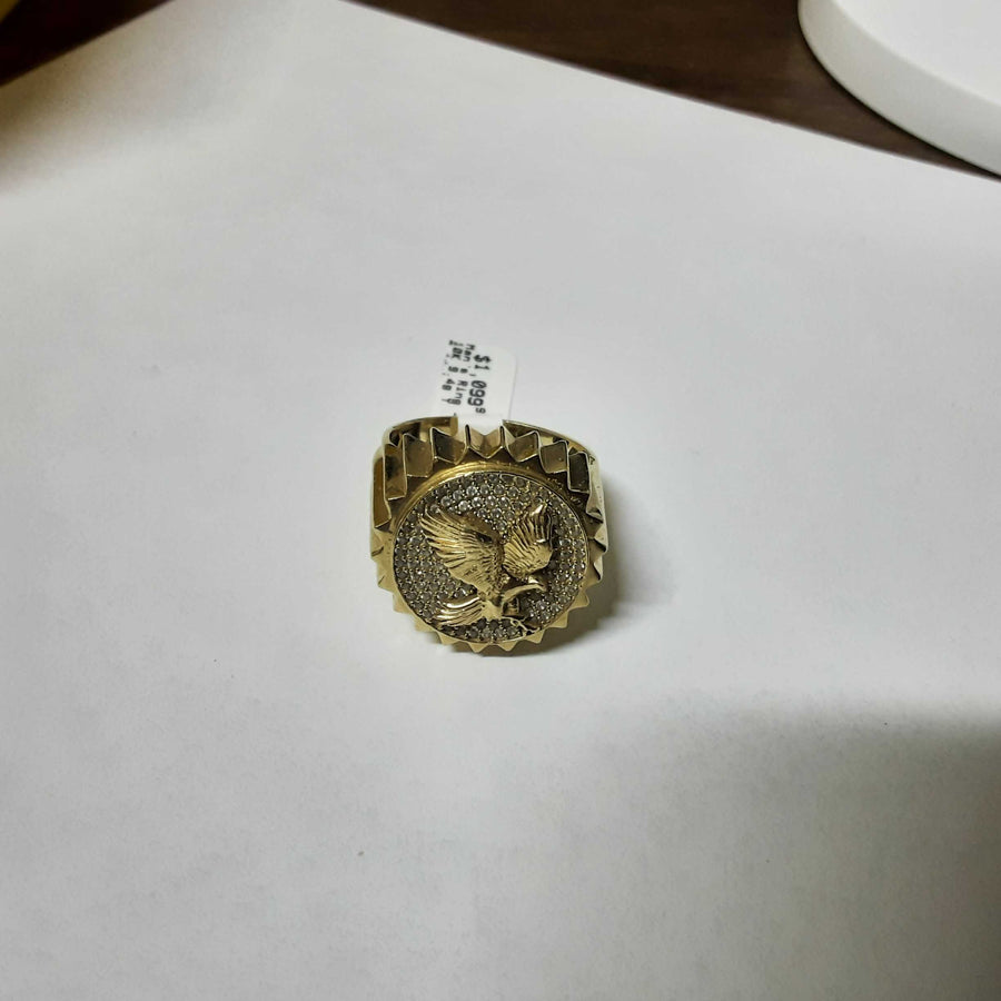 Men's Ring - Yellow Gold 10k (.417) 9.4 grams Size 12