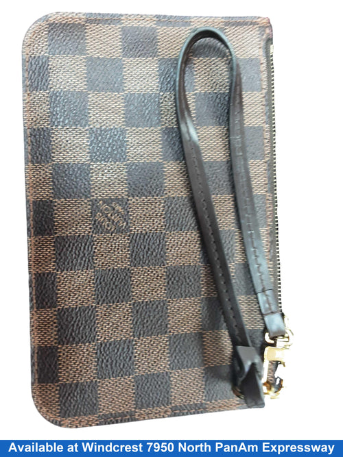 Louis Vuitton Damier Ebene Pouchette Brown Wallet