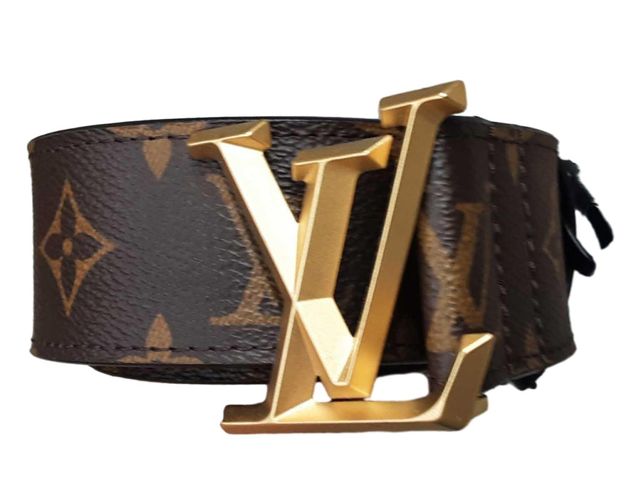 Louisvuitton Lv Logo Belt Matte Brown Belt / Buckle