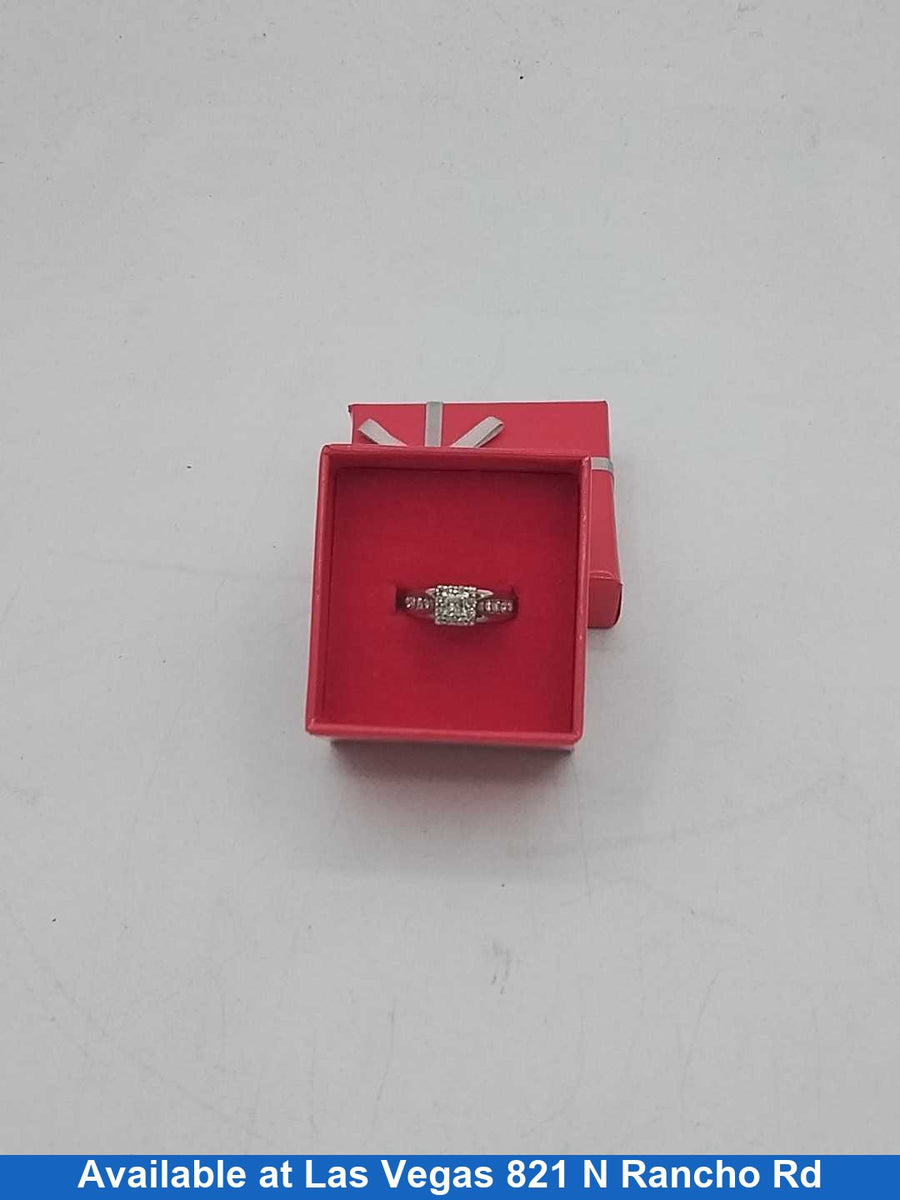 Women's Ring - Solitaire - White Gold 14k (.585) 4 grams Size 20