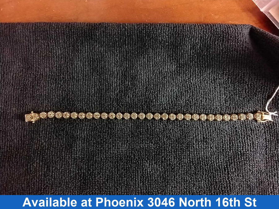 Tennis Bracelet - Yellow Gold 14k (.585) 11.2 grams 8 inch