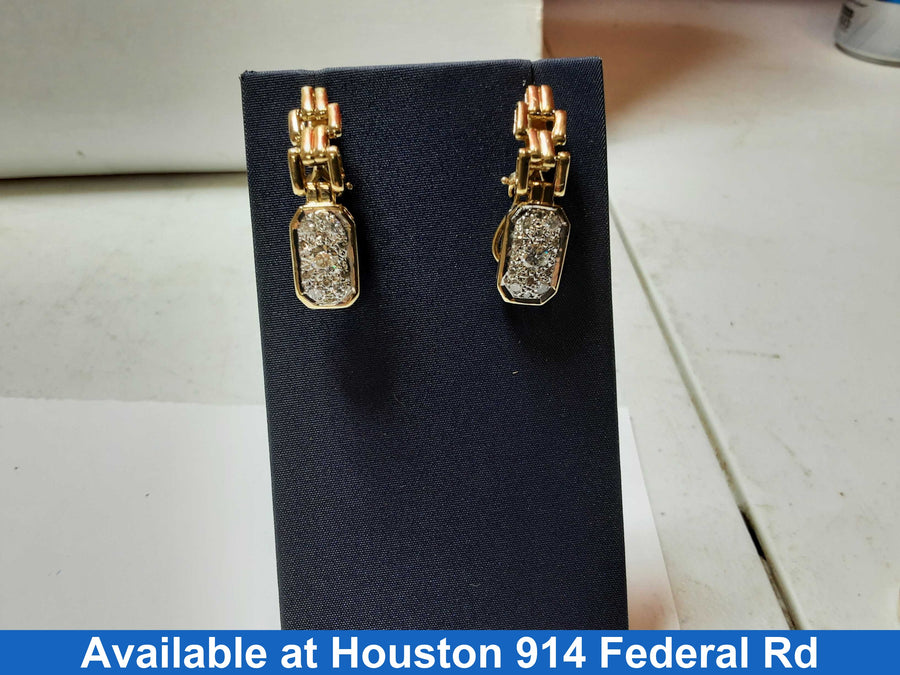 Jacket Earrings - Yellow Gold 14k (.585) 9.5 grams