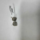 Double Stud Earring - White Gold 14k (.585) 4.2 grams