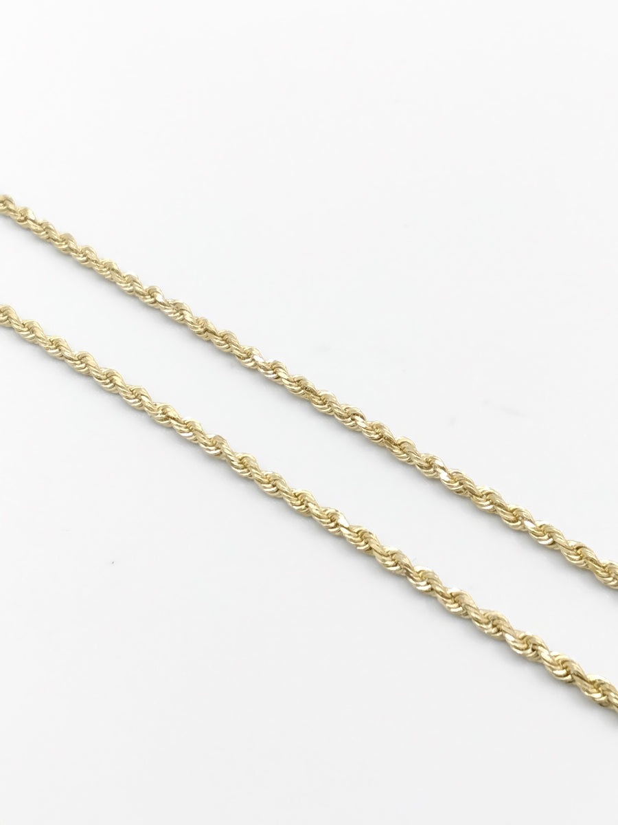 Rope Chain - Yellow Gold 10k (.417) 5.6 grams 20 inch